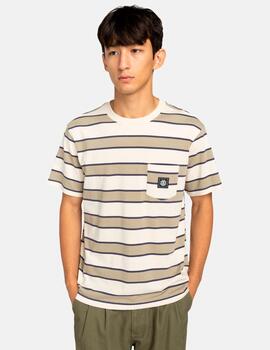 Camiseta ELEMENT ICON LABEL PKT - Oat Milk/Aluminium