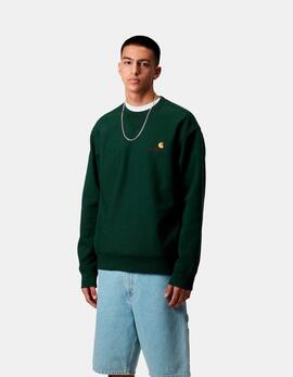 Sudadera Crew CARHARTT WIP AMERICAN SCRIPT - Conifer