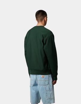 Sudadera Crew CARHARTT WIP AMERICAN SCRIPT - Conifer