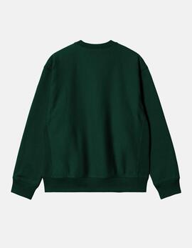 Sudadera Crew CARHARTT WIP AMERICAN SCRIPT - Conifer