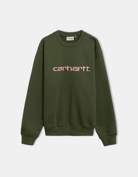 Sud. Crew CARHARTT WIP SWEAT - Turtle / Air Pink
