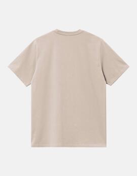 Camiseta CARHARTT WIP CHASE - Dusky Beige / Gold