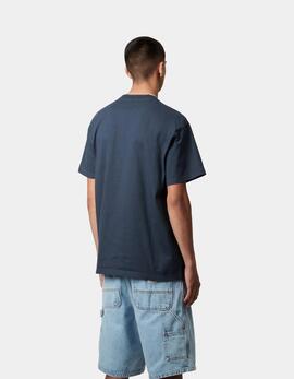 Camiseta CARHARTT CHASE - Dusky Blue / Gold