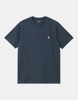 Camiseta CARHARTT CHASE - Dusky Blue / Gold