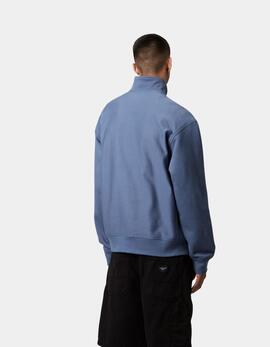 Sudadera CARHARTT WIP HALF ZIP AMERICAN SCRIPT - Blue Iris