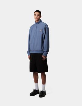 Sudadera CARHARTT WIP HALF ZIP AMERICAN SCRIPT - Blue Iris