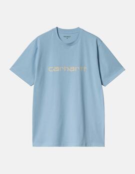 Camiseta CARHARTT WIP SCRIPT - Bluebird / Fleur De Sel