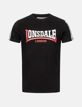 Camiseta LONSDALE ELPHIN - Black/White/Red