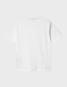 Camiseta CARHARTT WIP W' SCRIPT EMBROIDERY - White/Air Green
