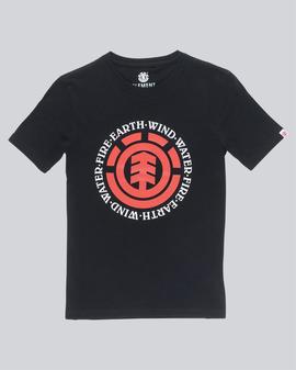 Camiseta Element JR SEAL SS TEE - FLINT BLACK