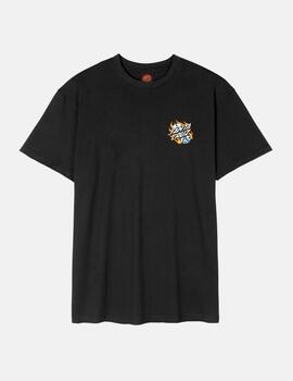 Camiseta FLAMING DICE DOT CHEST - Black