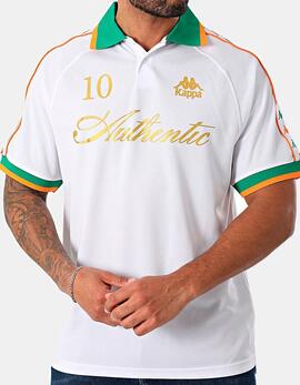 Polo NOTILOX - White /Green Tee / Orange