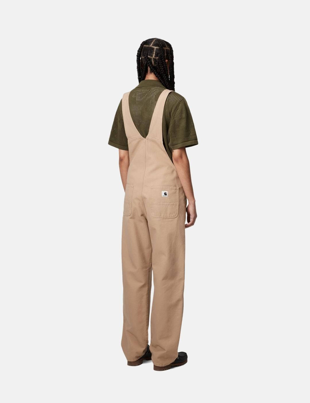 Mono CARHARTT WIP W' BIB OVERALL - Dusty H Brown Rinsed