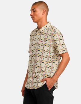 Camisa RVCA LA EYE FLORAL - Light Khaki