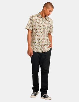 Camisa RVCA LA EYE FLORAL - Light Khaki