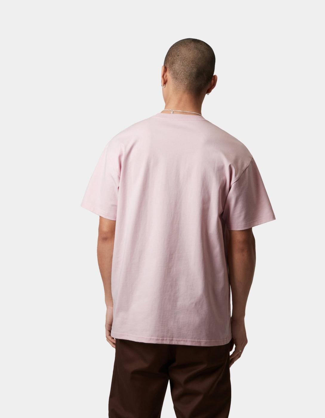 Camiseta CARHARTT WIP CHASE - Air Pink / Gold