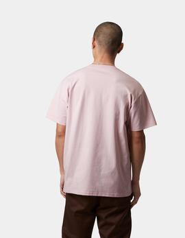 Camiseta CARHARTT WIP CHASE - Air Pink / Gold