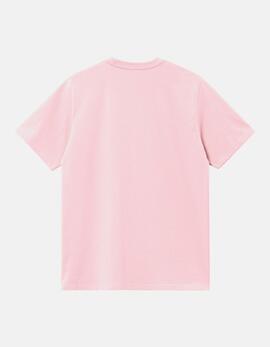 Camiseta CARHARTT WIP CHASE - Air Pink / Gold