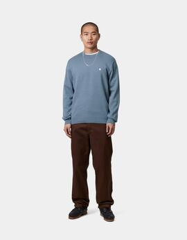 Jersey CARHARTT WIP MADISON - Icy Water / White
