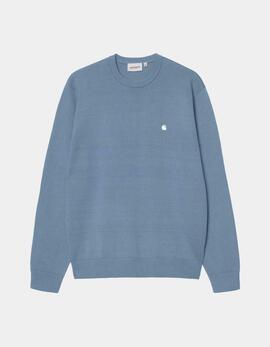 Jersey CARHARTT WIP MADISON - Icy Water / White