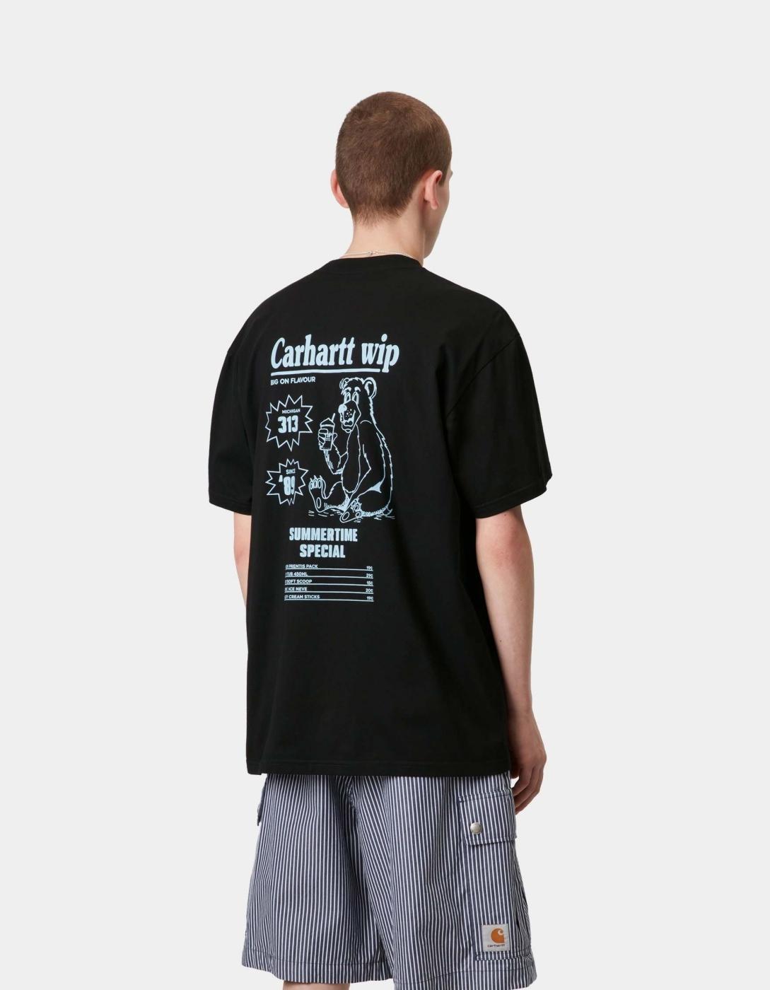 Camiseta CARHARTT WIP CATALOGUE - Black / Bluebird