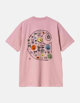 Camiseta CARHARTT WIP CATALOGUE C LOGO - Hortensia