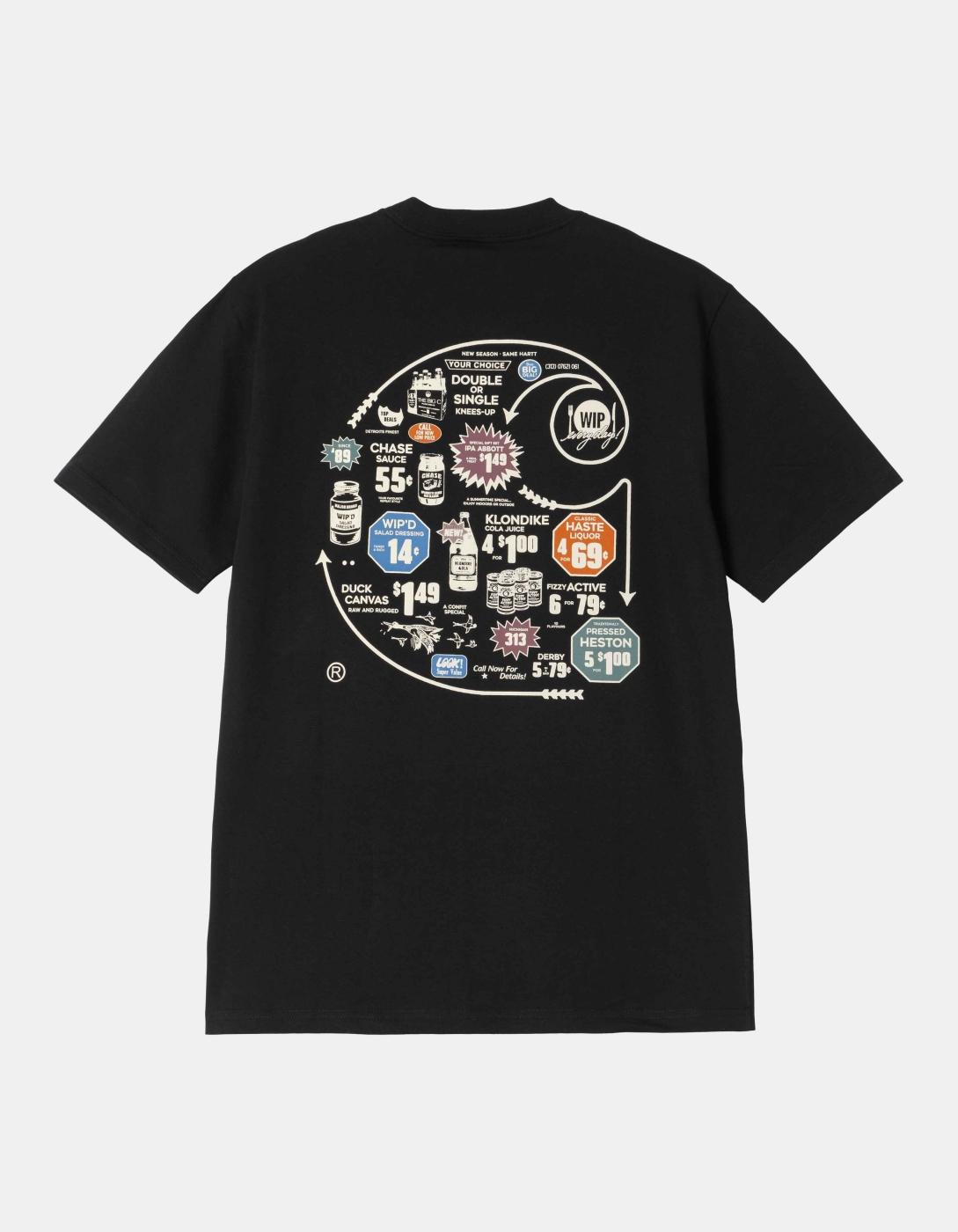Camiseta CARHARTT WIP CATALOGUE C LOGO - Black