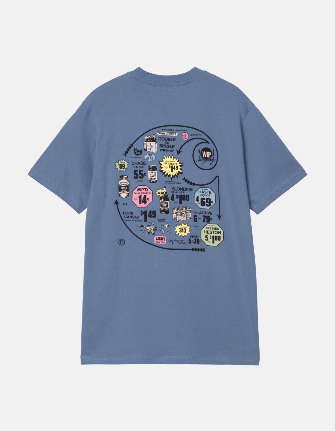 Camiseta CARHARTT WIP CATALOGUE C LOGO - Blue Iris