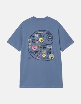 Camiseta CARHARTT WIP CATALOGUE C LOGO - Blue Iris