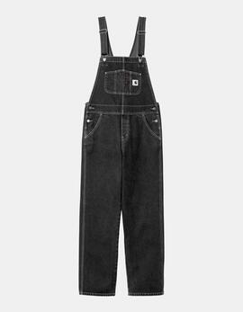 Mono CARHARTT WIP W' BIB OVERALL - Black Stone Washed