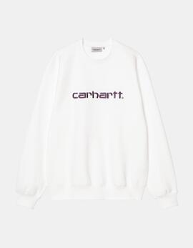 Sud. Crew CARHARTT WIP SWEAT - White / Huckleberry