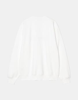 Sud. Crew CARHARTT WIP SWEAT - White / Huckleberry