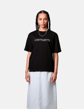 Camiseta CARHARTT WIP W' RIVET SCRIPT - Black / Silver