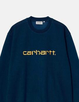 Sud. Crew CARHARTT WIP SWEAT - Ink / Air Yellow