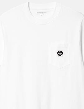 Camiseta CARHARTT WIP W' POCKET HEART - White / Black
