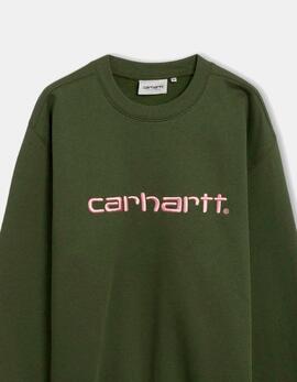 Sud. Crew CARHARTT WIP SWEAT - Turtle / Air Pink