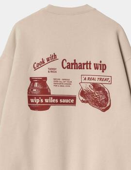 Sudadera Crew CARHARTT WIP CATALOGUE  - Fleur De Sel/Desire