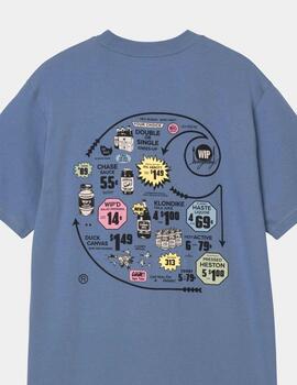 Camiseta CARHARTT WIP CATALOGUE C LOGO - Blue Iris