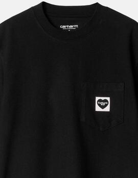 Camiseta CARHARTT WIP W' POCKET HEART - Black / Black