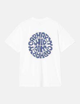 Camiseta CARHARTT WIP JAZZY - White / Blue Iris