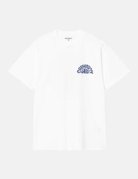 Camiseta CARHARTT WIP JAZZY - White / Blue Iris