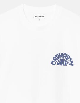 Camiseta CARHARTT WIP JAZZY - White / Blue Iris