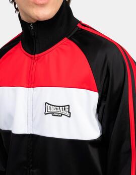 Chaqueta LONSDALE BRACKLESHAM - Black/Dark Red/White