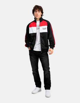 Chaqueta LONSDALE BRACKLESHAM - Black/Dark Red/White