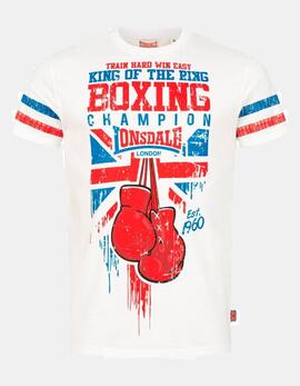 Camiseta LONSDALE CRUGMEER - White/Red/Blue