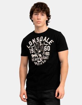 Camiseta LONSDALE MINVER - Black/Ecru