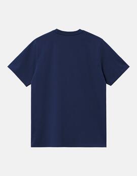 Camiseta CARHARTT WIP SCRIPT EMBROIDERY- Ink / Air Yellow