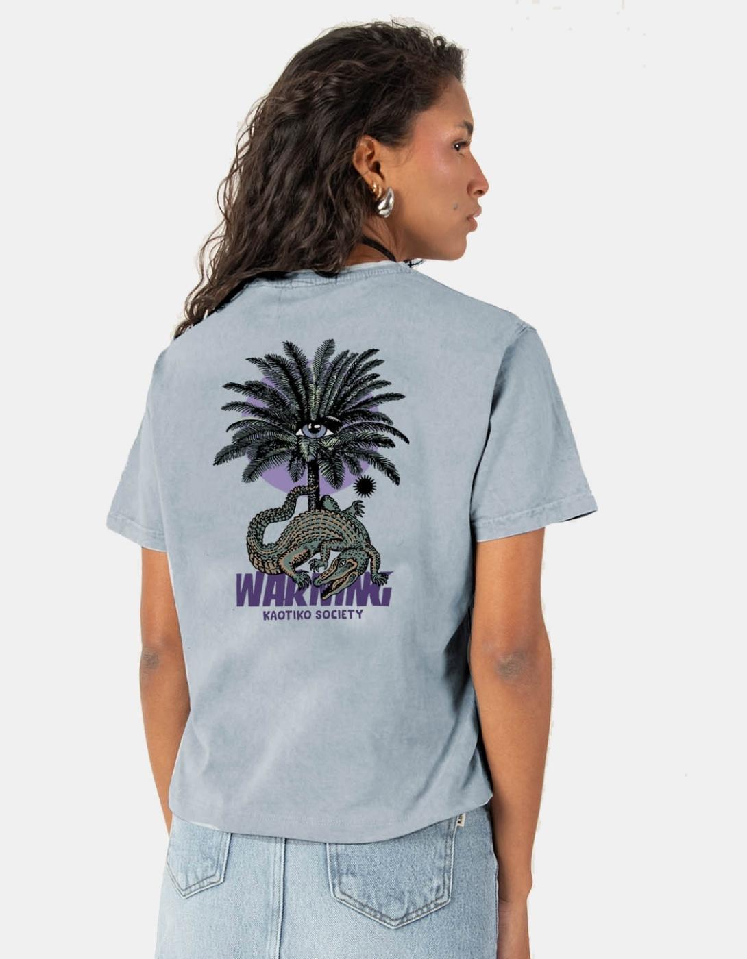 Camiseta KAOTIKO WASHED WARNING - Steel