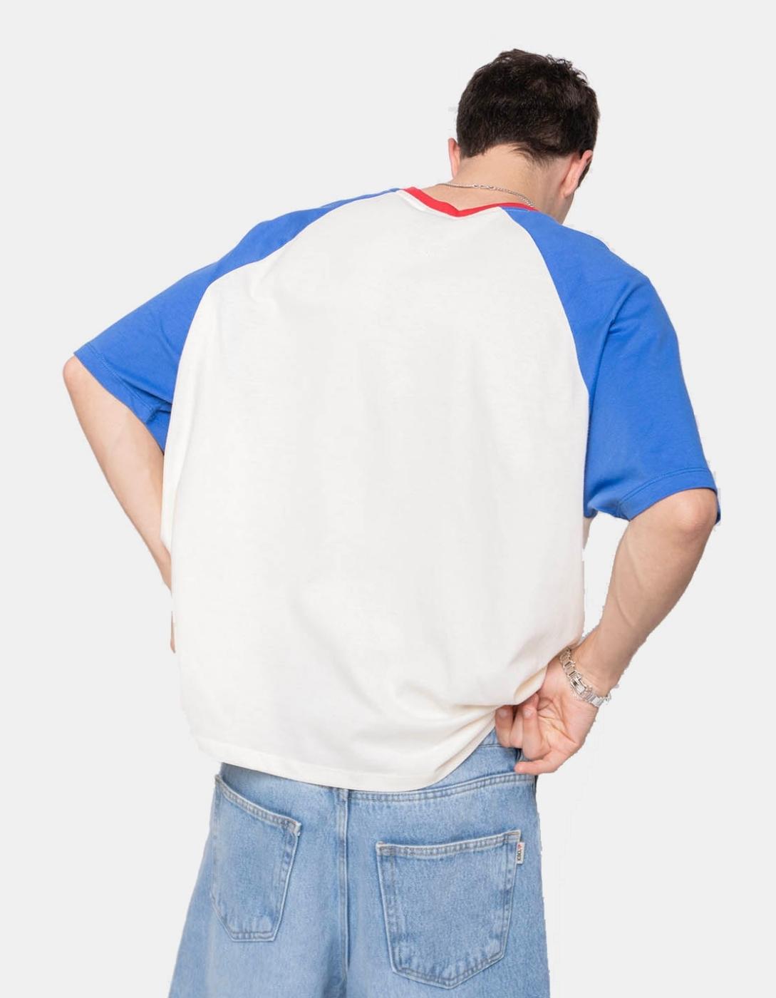 Camiseta RANG. APPLE - Ivory/Royal/Red