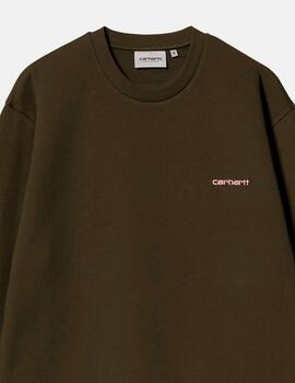 Sudadera CARHARTT WIP SCRIPT EMBROIDERY - Turtle / Air Pink